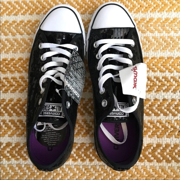 🙌🏻 NWT CONVERSE ALL STAR Chuck Taylor Black 12 - Picture 6 of 7